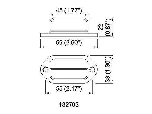 2.5" Chrome Mini Utility License Lamp 2 LED | HDV2006W