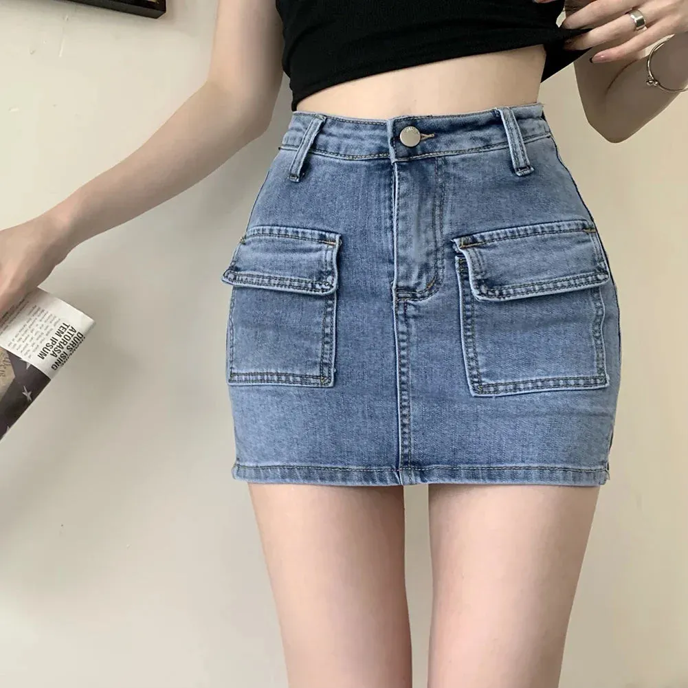 Anti-Glare Cargo Mini Skirt for Going Out