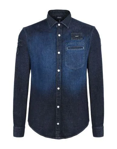 Armani Jeans Man Denim shirt Blue L INT