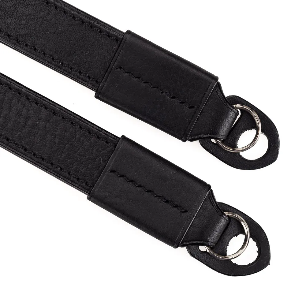 Arte di Mano Comodo Neck Strap, Wide, Reinforced, XL, 120cm - Minerva Black with Black Stitching