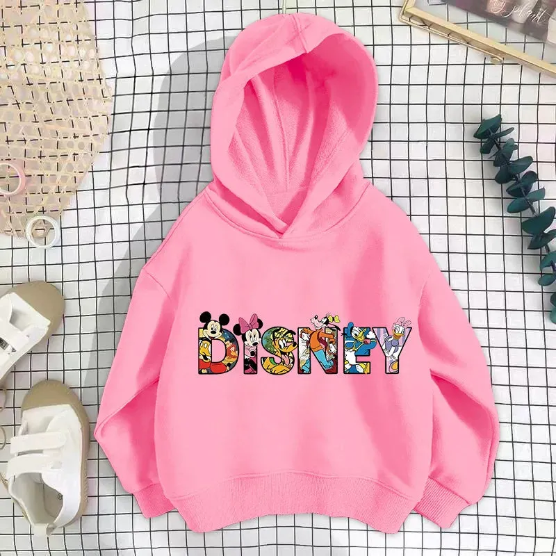 Baby Disney hoodies Cartoon Long sleeved Boys and Girls Fashion Spring and Autumn Children's Korean Edition Round Neck Sweater