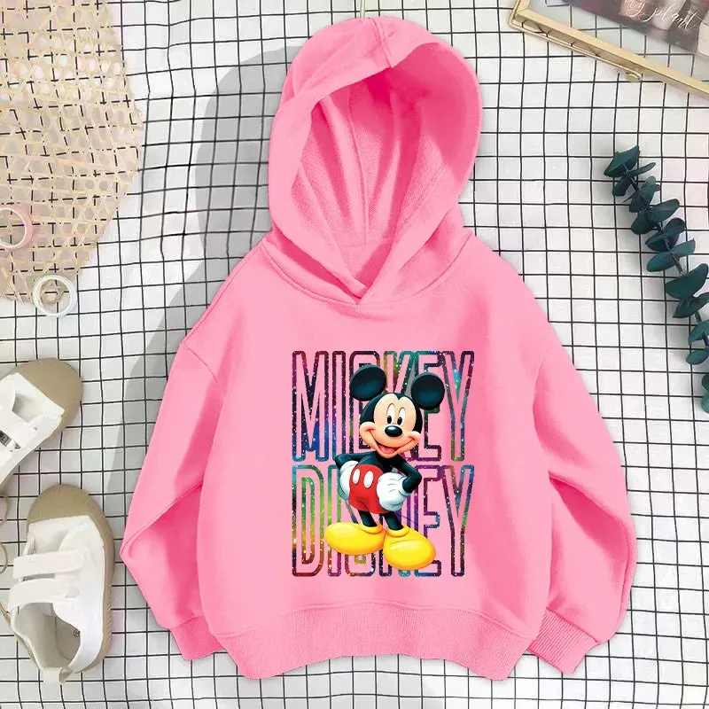 Baby Disney hoodies Cartoon Long sleeved Boys and Girls Fashion Spring and Autumn Children's Korean Edition Round Neck Sweater