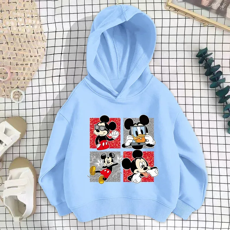 Baby Disney hoodies Cartoon Long sleeved Boys and Girls Fashion Spring and Autumn Children's Korean Edition Round Neck Sweater