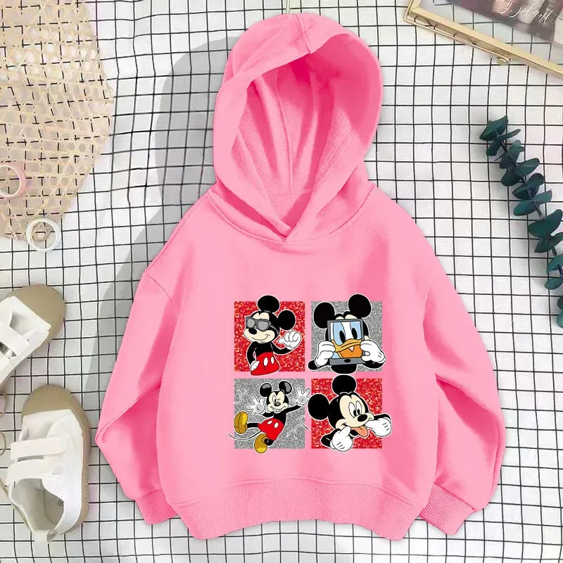 Baby Disney hoodies Cartoon Long sleeved Boys and Girls Fashion Spring and Autumn Children's Korean Edition Round Neck Sweater