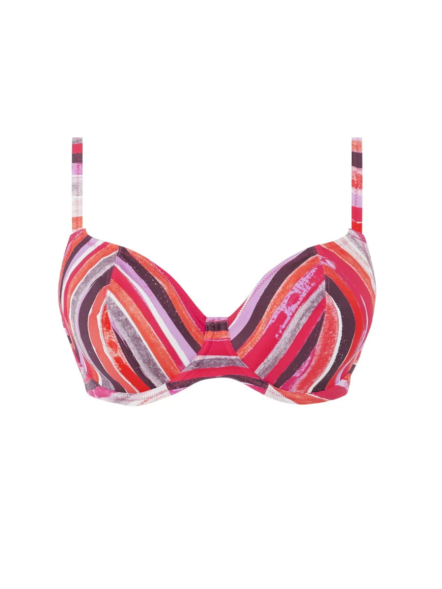 Bali Bay Plunge Bikini Top - Summer Multi