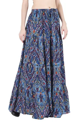 Blue Rangoli Printed Skirt