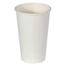 Capri Single Wall Paper Cups White 16oz 425ml