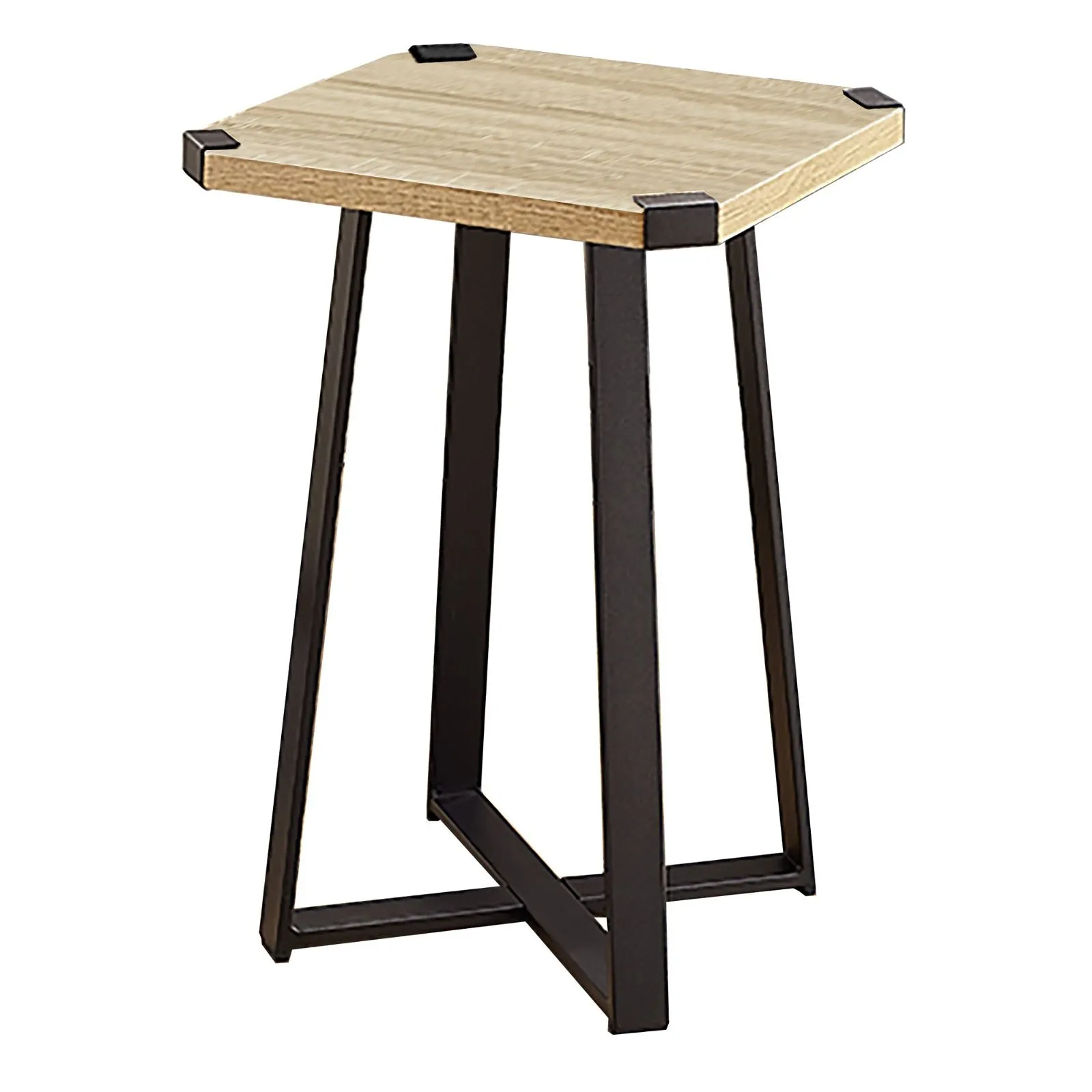 Capri Square End Table - Oak, Black by Criterion™