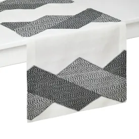 Chelsea Black & White Table Runner by Mode Living