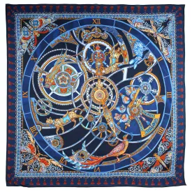 Clockwork Blue Large Scarf