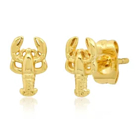 Gold Lobster Earrings