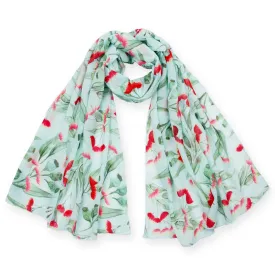 Gum Blossoms Mint Scarf