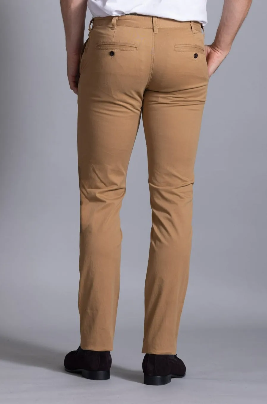 Hastin Brushed Cotton Chino: Latte