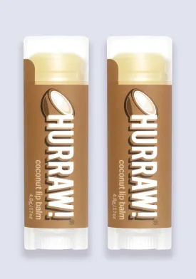 Hurraw Coconut Lip Balm 4.3g (per stick) - 2 Pack