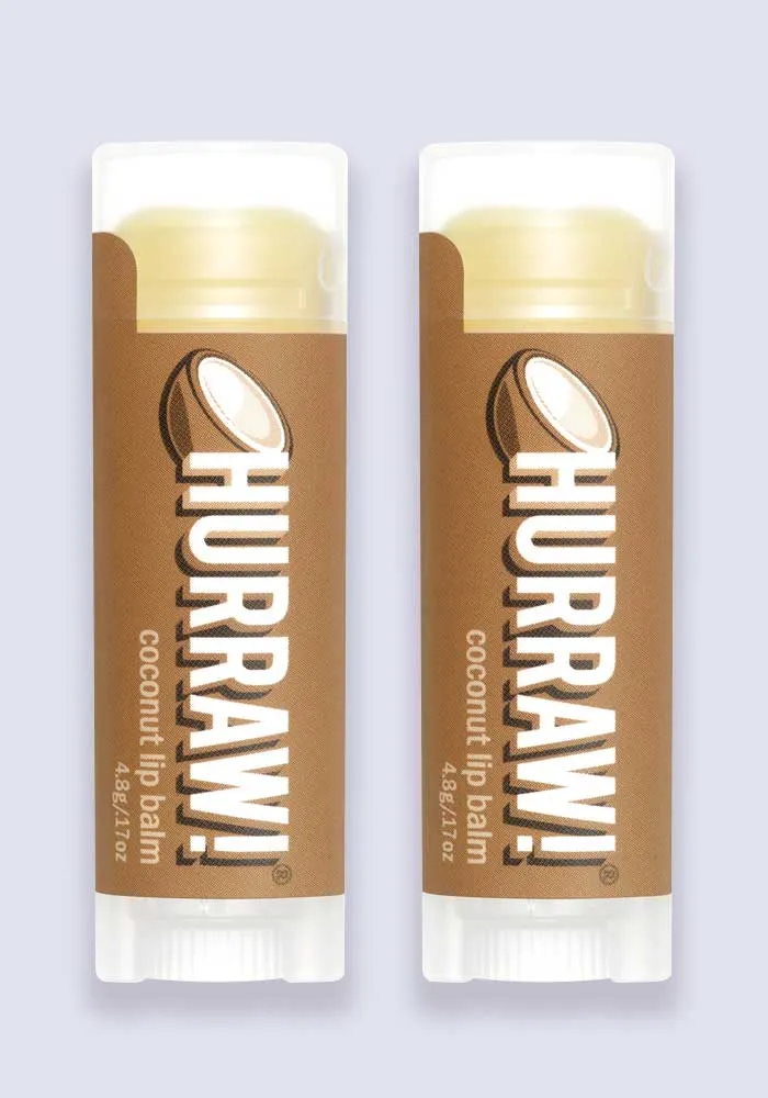 Hurraw Coconut Lip Balm 4.3g (per stick) - 2 Pack