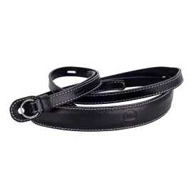 Leica Leather Neckstrap with protection flap, Black