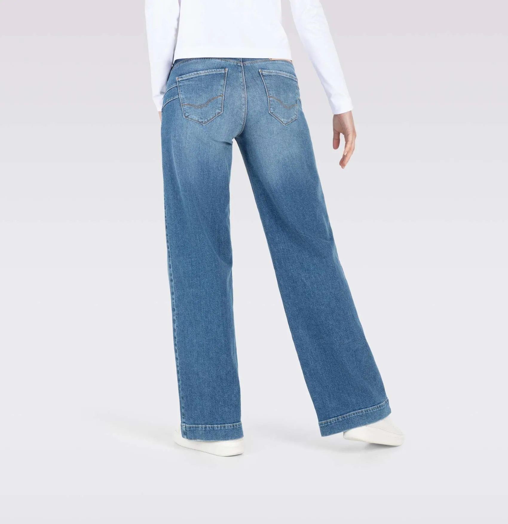 MAC Palazzo Jeans- Vintage Wash