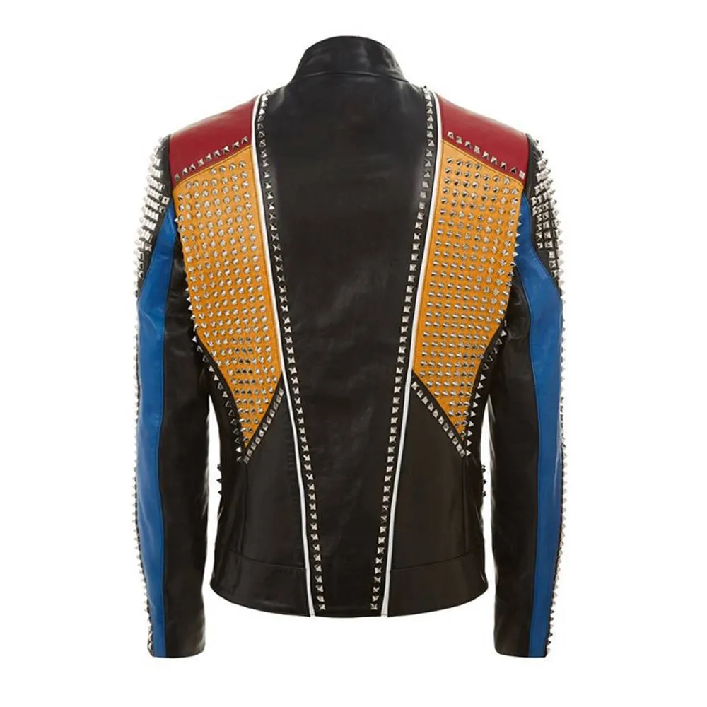 Mens Leather Jacket Multi Color Fashion Leather Jacket