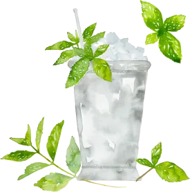 Mint Julep with Mint Leaves Hand Towel - FINAL SALE