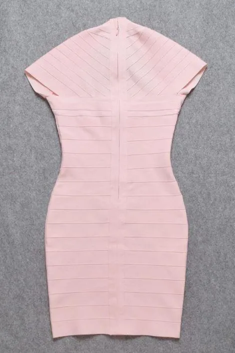 Miranda Bandage Mini Dress - Dusty Pink