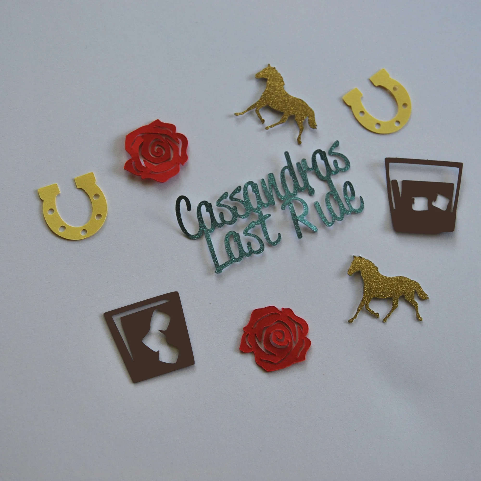 "Last Ride" Derby Themed Bachelorette Confetti