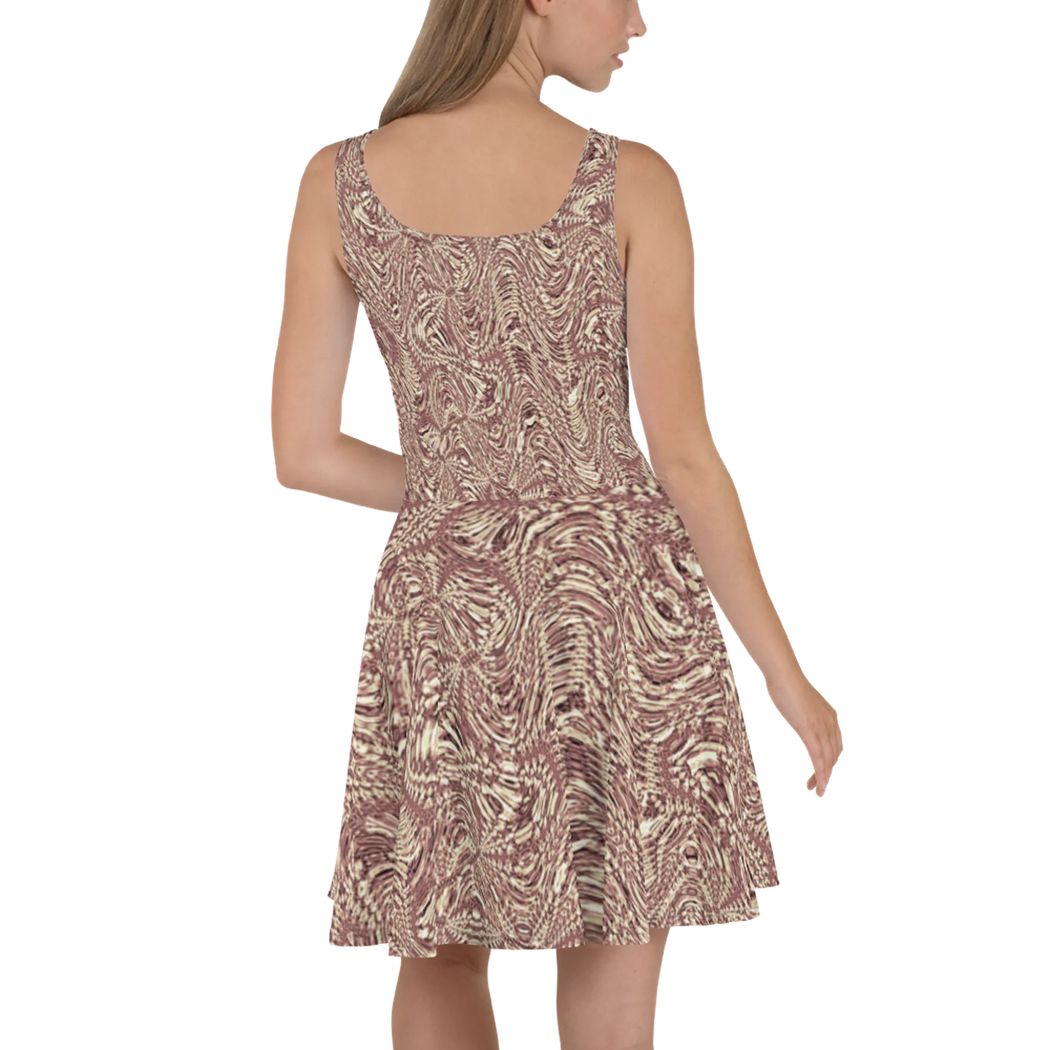 Recursia Alchemical Vision Skater Dress In Pink