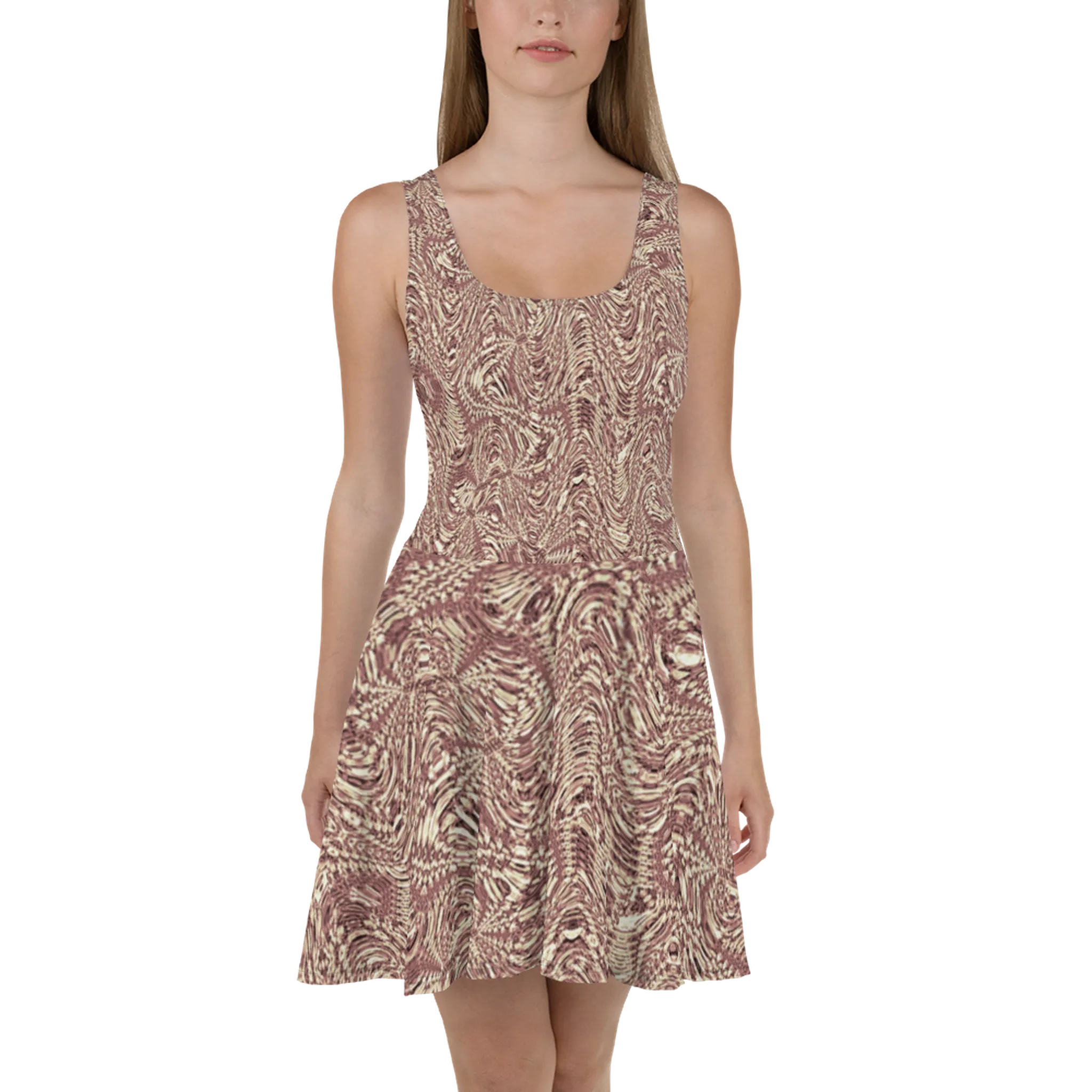 Recursia Alchemical Vision Skater Dress In Pink