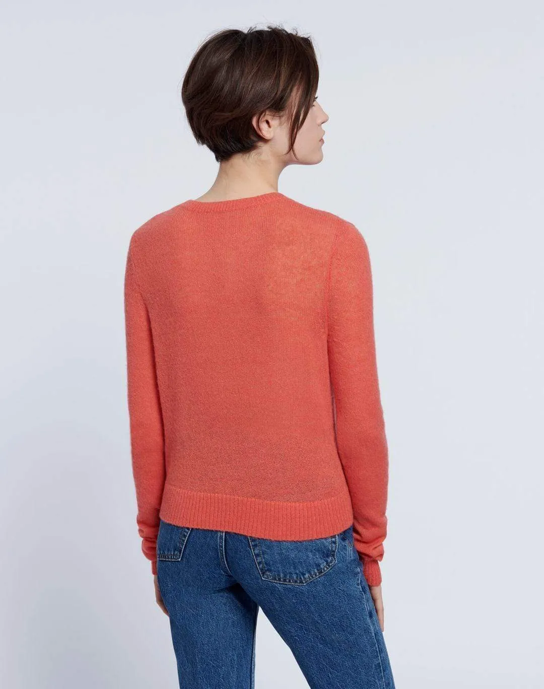 RE/DONE - Shrunken Sweater in Apricot Sorbet