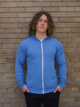 ROLO PREMIUM ZIP FRONT HOODIE BLUE