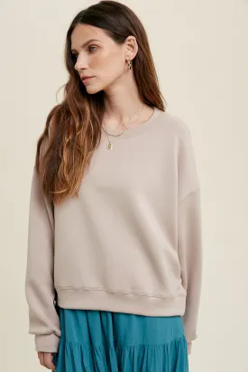 Scuba relaxed crop sweatshirt