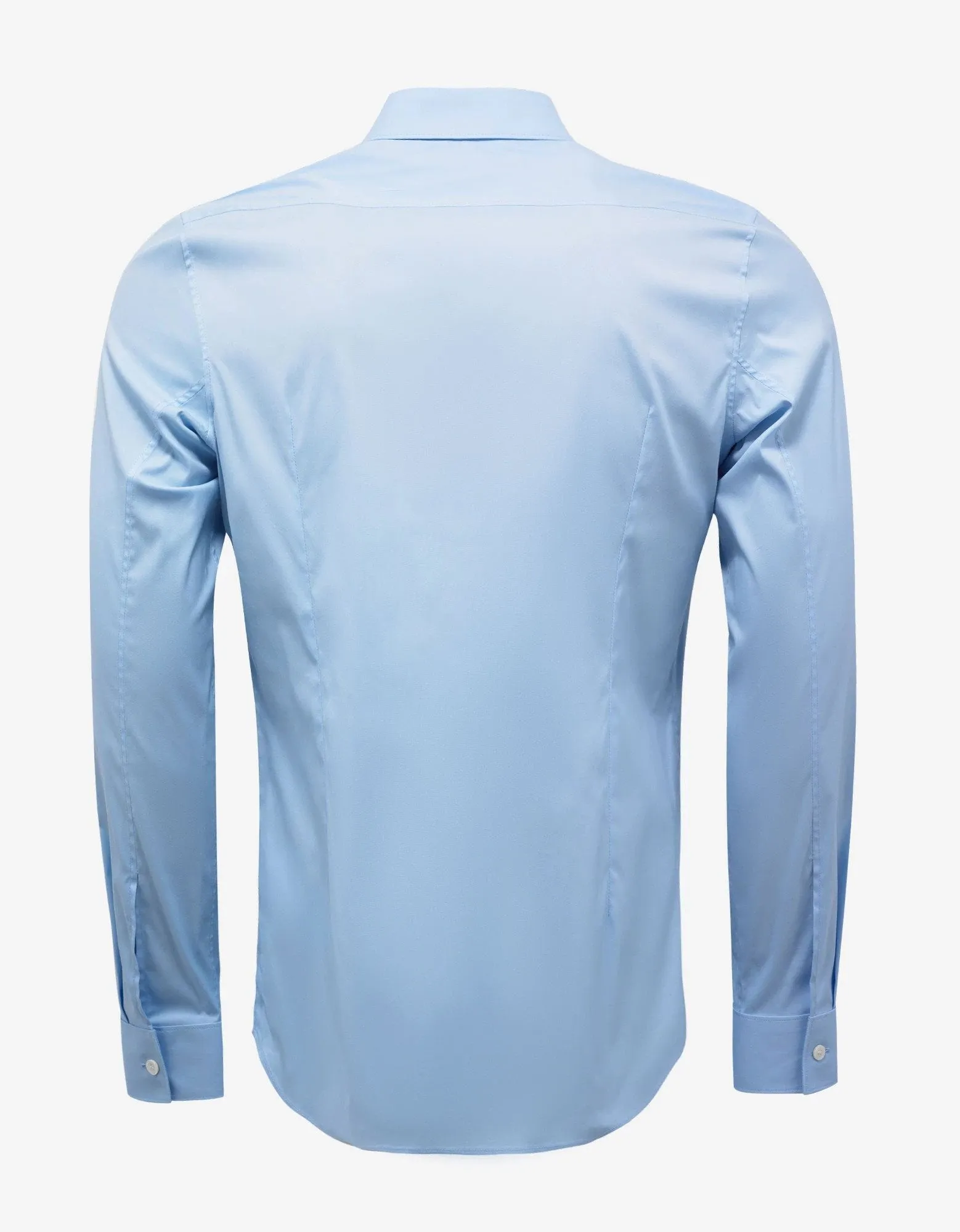 Sky Blue Stretch Cotton Slim Fit Shirt