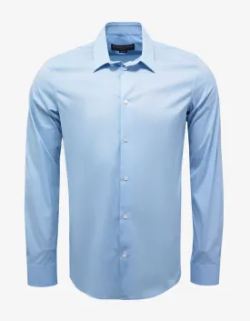 Sky Blue Stretch Cotton Slim Fit Shirt