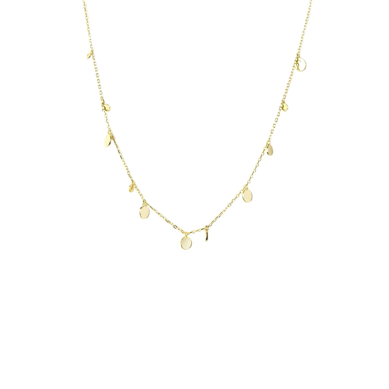 sterling delicate disc necklace