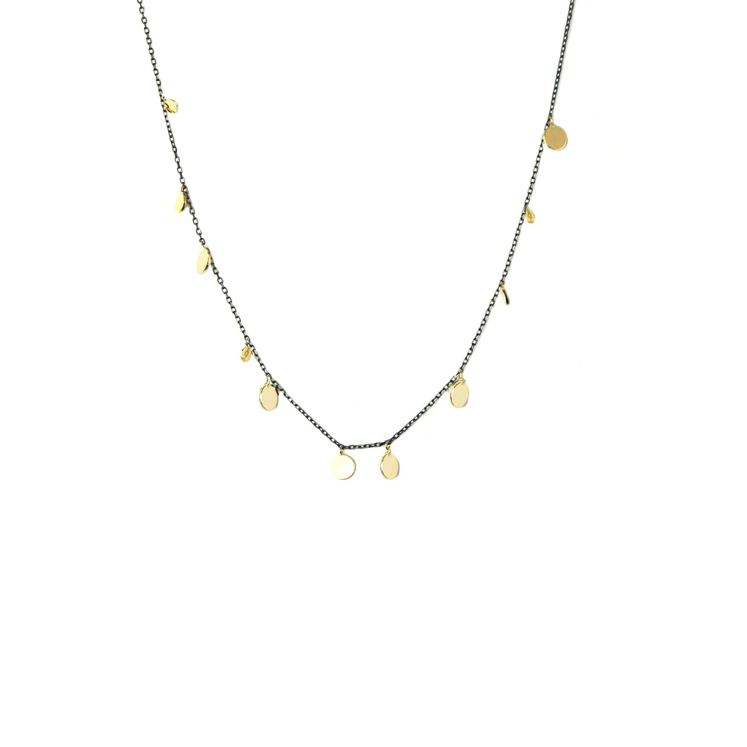 sterling delicate disc necklace