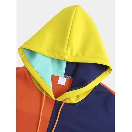 Streetwear Colorblock Panel Hoodies