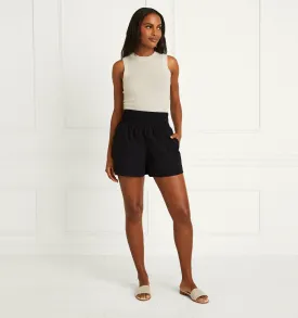 The Livie Nap Shorts - Black Cotton