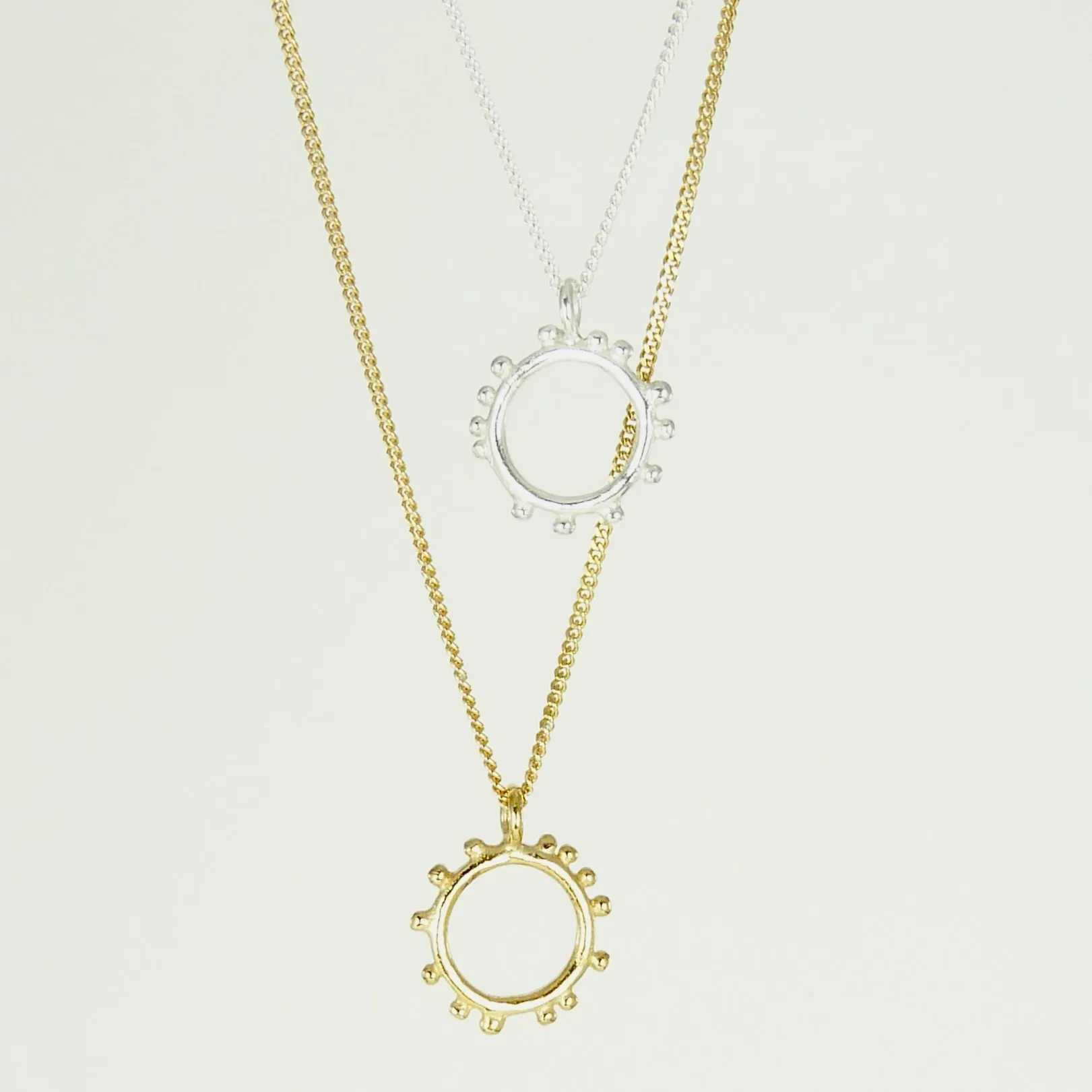 Tiny Circle Granulation Necklace