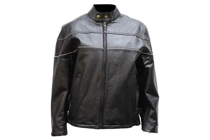 Women Soft Leather Motorcycle Jacket, LJ900-01-DL