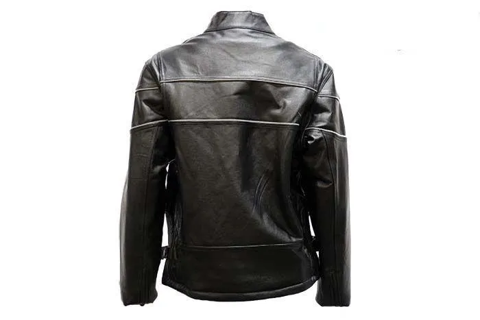 Women Soft Leather Motorcycle Jacket, LJ900-01-DL