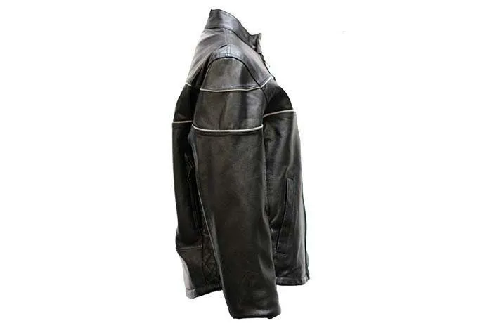 Women Soft Leather Motorcycle Jacket, LJ900-01-DL