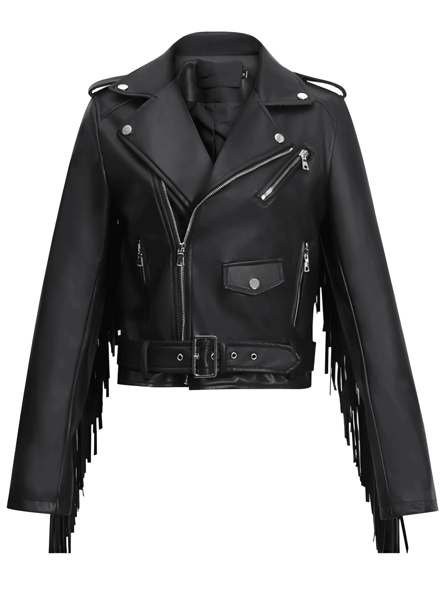 Women's Fringe Leather Jacket